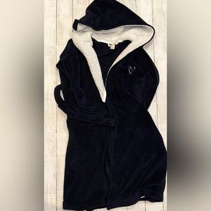 Navy blue Victoria’s Secret hooded robe